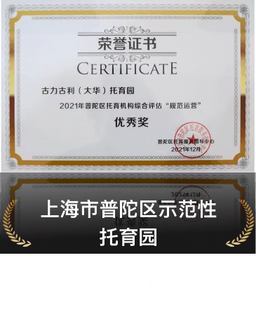 普陀区示范性托育园证书